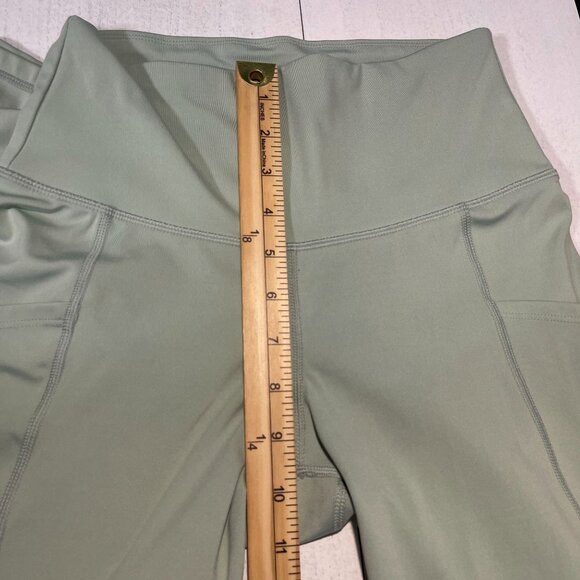 Papaya Active Womens Size Medium Leggings Sage Green Yoga Stretch High Waist - Picture 8 of 10
